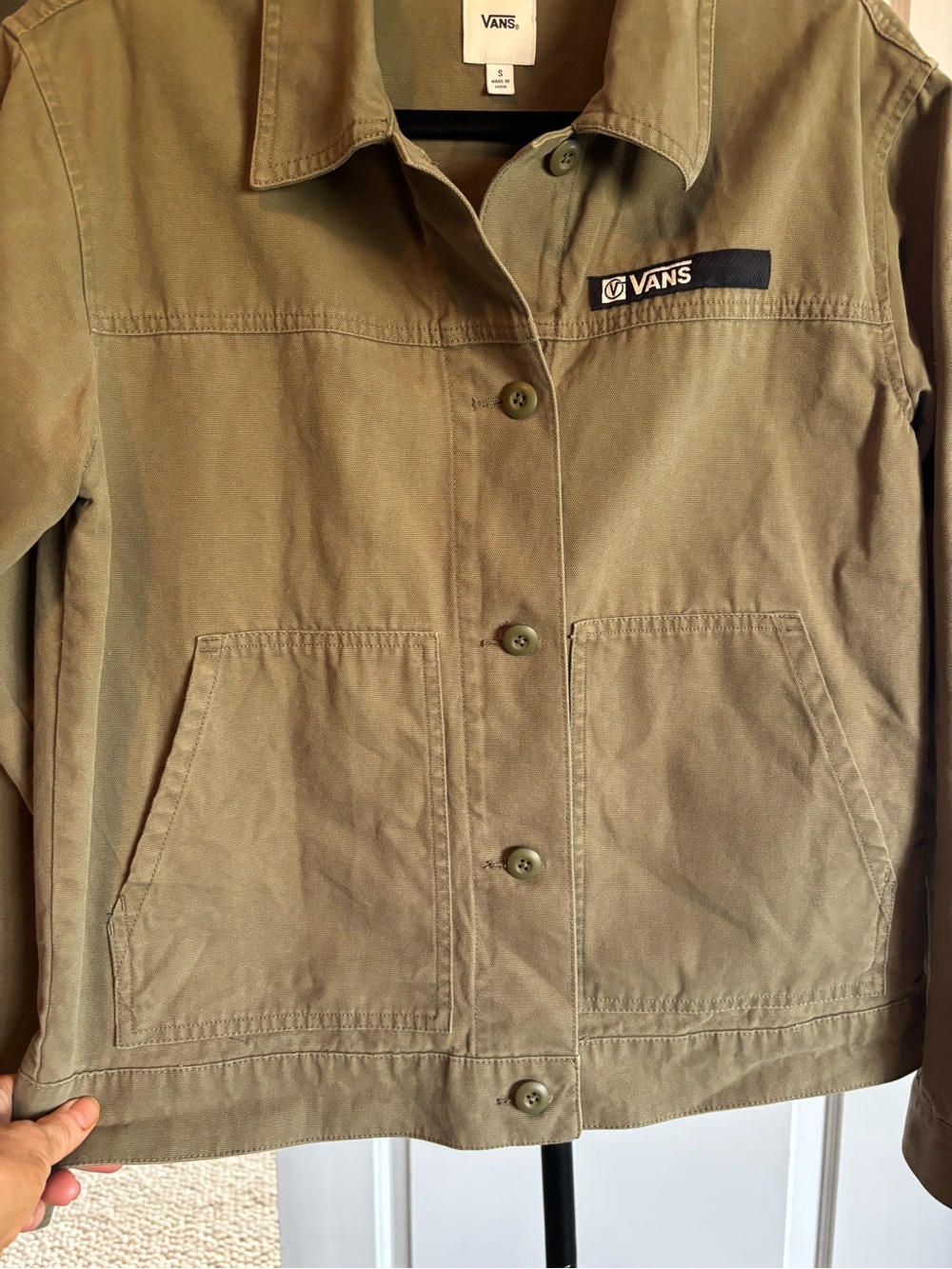 Vans Two-Tone Beige and Tan Lightweight Shirt Jacket